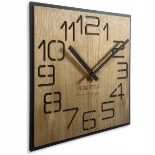 Hodiny - Nástenné hodiny FLEXISTYLE, odtiene hnedej, 50 cm